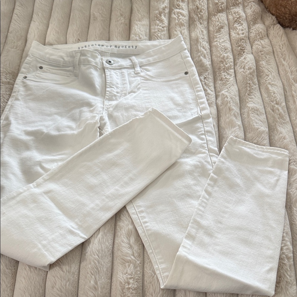 Articles Of Society Women's Crisp White Skinny Jeans